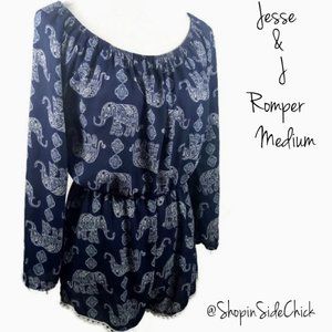 Jesse And J Boho Romper Med Elephant Print